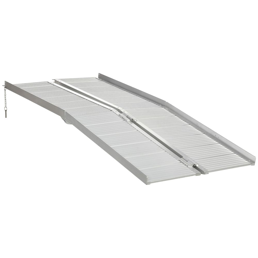 HOMCOM 183 x 72 cm Ramp Aluminum Folding Mobility Scooter Wheelchair Threshold