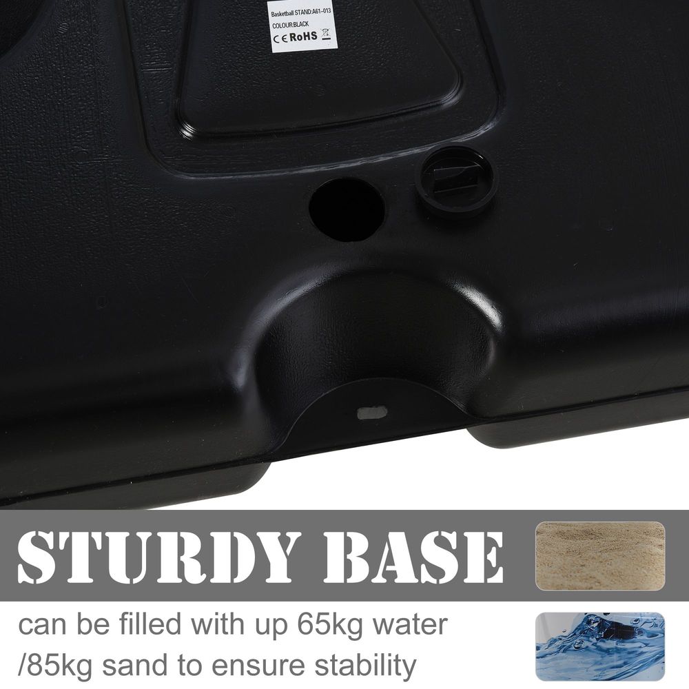 Basketball Hoop Freestanding 255-305cm Height Adjustable Stand Wheels HOMCOM