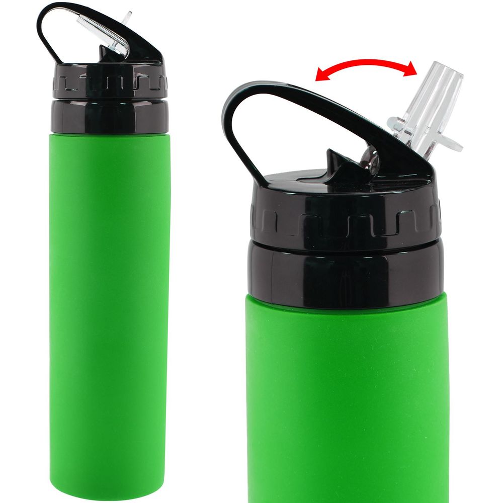 Silicone Squeezy Water Bottle_Green 839020