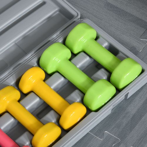 HOMCOM 6kg Dumbbell Fitness Weights Set for Men and Women, Home Gym Workout