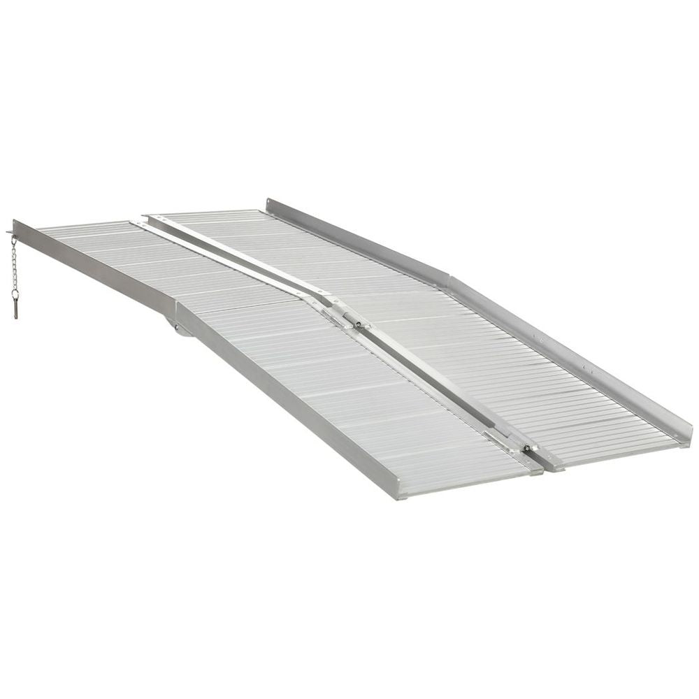 HOMCOM 183 x 72 cm Ramp Aluminum Folding Mobility Scooter Wheelchair Threshold