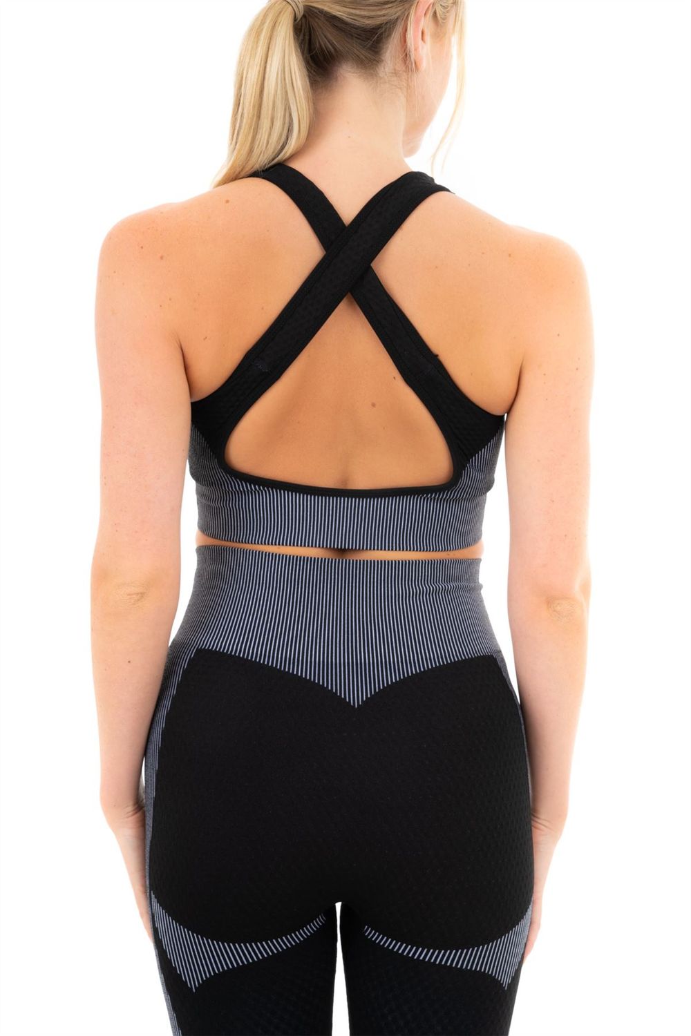 TEXTURED PANELLING WITH STRIPE BRA M