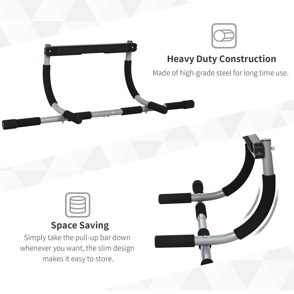 Indoor Fitness Door Horizontal Bar Pull-ups Home Gym Upper Body Workout HOMCOM