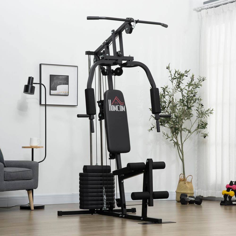 Multifunction Home Gym Machine with 45kg Weights for Full Body Workout HOMCOM