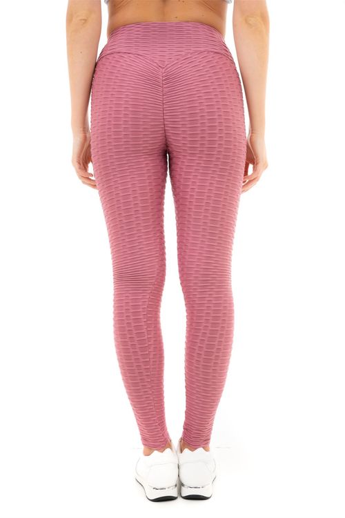 SOLID HONEYCOMB SEAMLESS LEGGINGS S DARK PINK