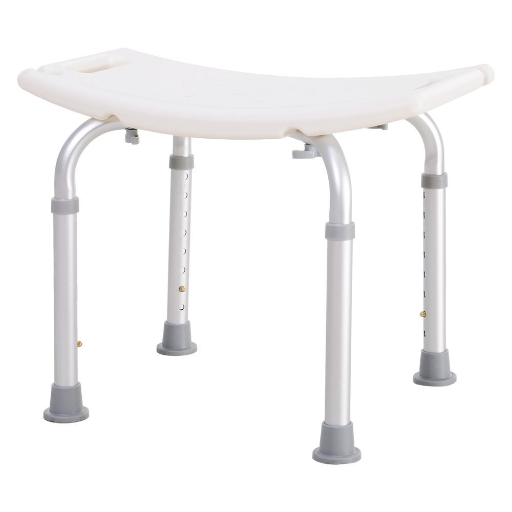 Mobility Shower and Bath Stool Bench with Non-Slip Aluminum Frame HOMCOM