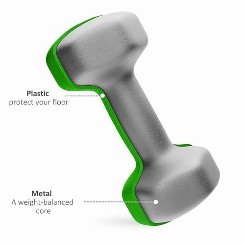 SPORTNOW Dumbbells Set with Carry Storage Rack, 2 x 1kg, 2 x 2kg, 2 x 3kg
