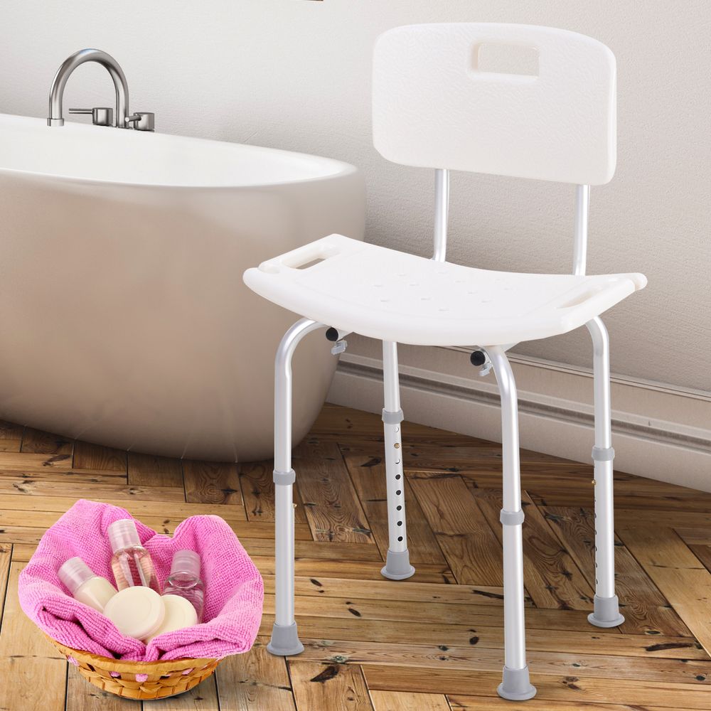 Bath Chair Shower Seat Safety Bathroom Elderly Aids Adjustable HOMCOM