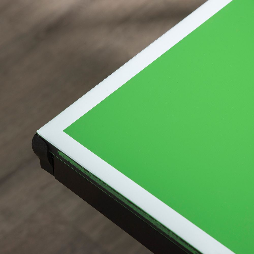 Tennis Table Ping Pong Foldable with Net Game Steel 182cm Indoor, Green HOMCOM