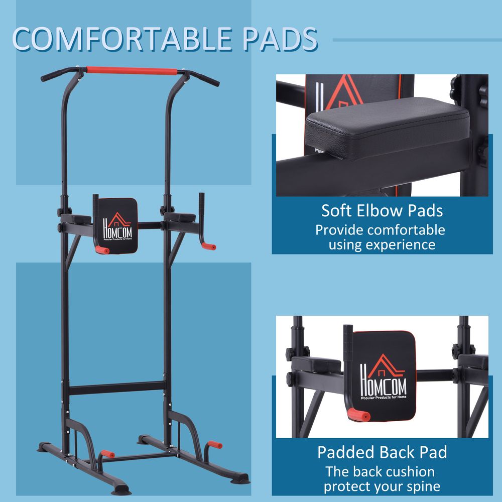Power Tower Station Pull Up Bar for Home Gym Workout Equipment HOMCOM
