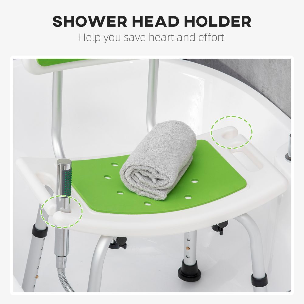 Shower Stool for the Elderly and Disabled, Adjustable Shower Stool HOMCOM