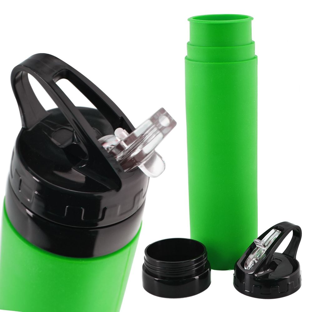 Silicone Squeezy Water Bottle_Green 839020