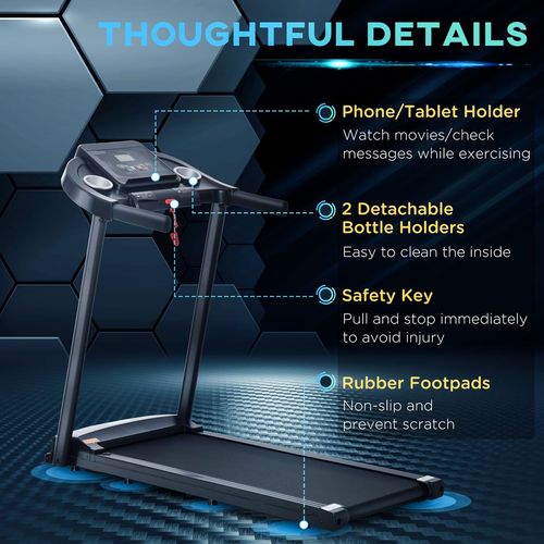 Treadmill 1.5HP Electric Motorised Running Machine w/ LED Display HOMCOM
