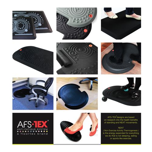 AFS-TEX® 4000X Black Active Anti-Fatigue Mat 50 x 76cm
