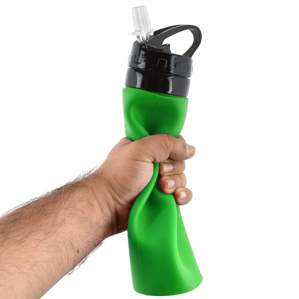 Silicone Squeezy Water Bottle_Green 839020