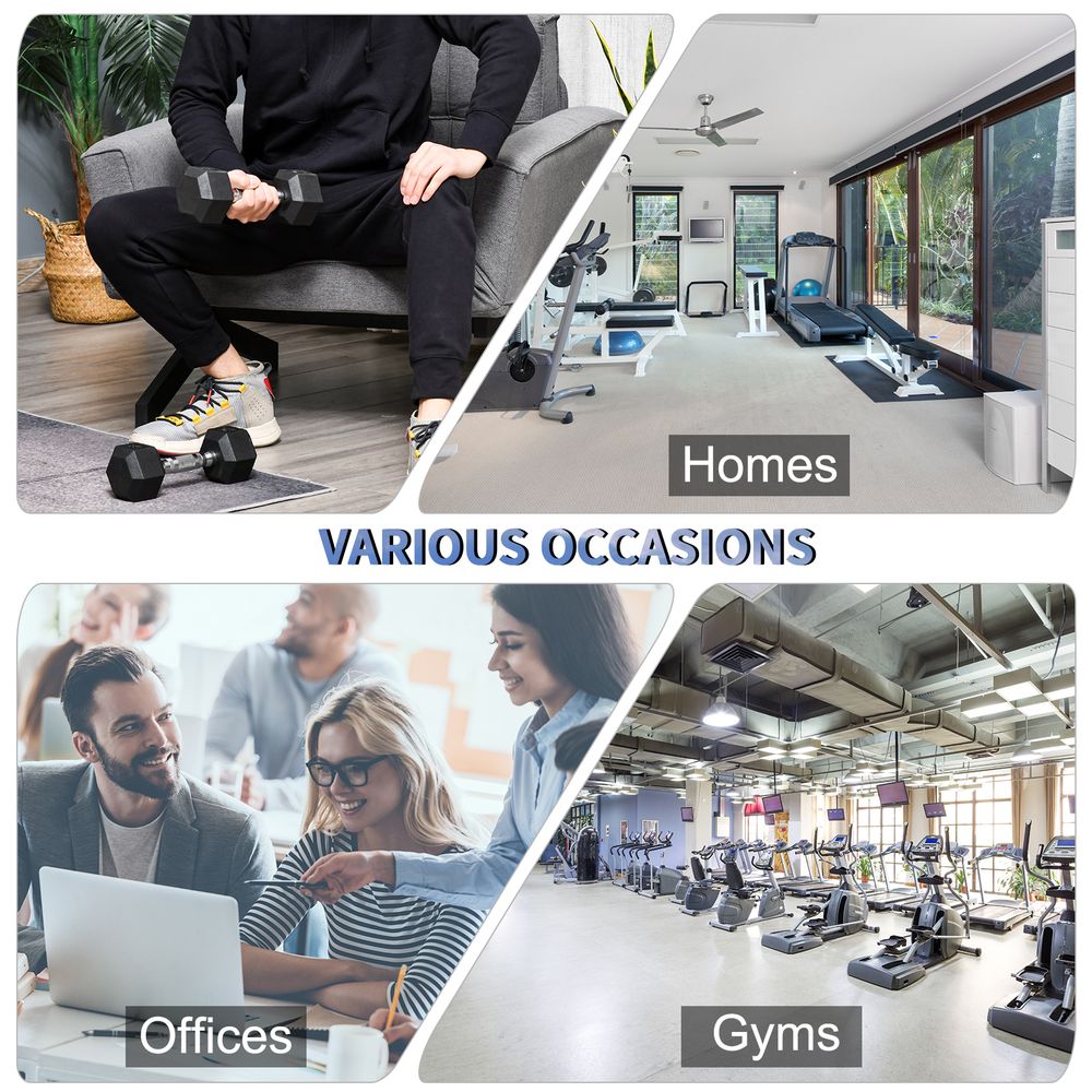 Hexagonal Dumbbells Kit Weight Lifting Exercise for Home Fitness 2x5kg HOMCOM