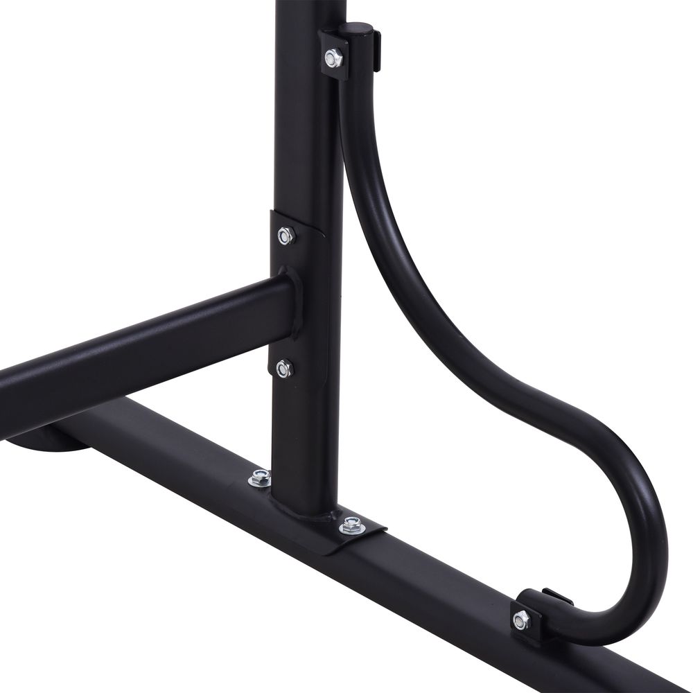 Steel Multi-Use Exercise Power Tower Station Adjustable Height w/ Grips HOMCOM