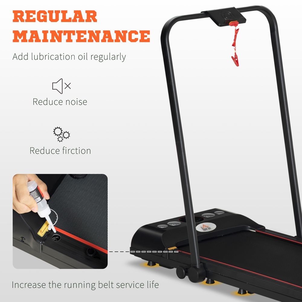 Foldable Walking Treadmill Aerobic Exercise Machine w/ LED Display HOMCOM