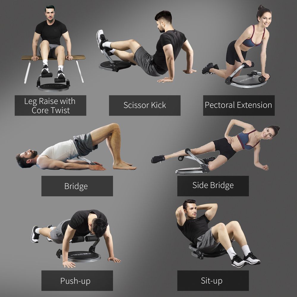 Ab Machine, Abs Trainer, Whole Body Exercise Equipment for Home Gym HOMCOM