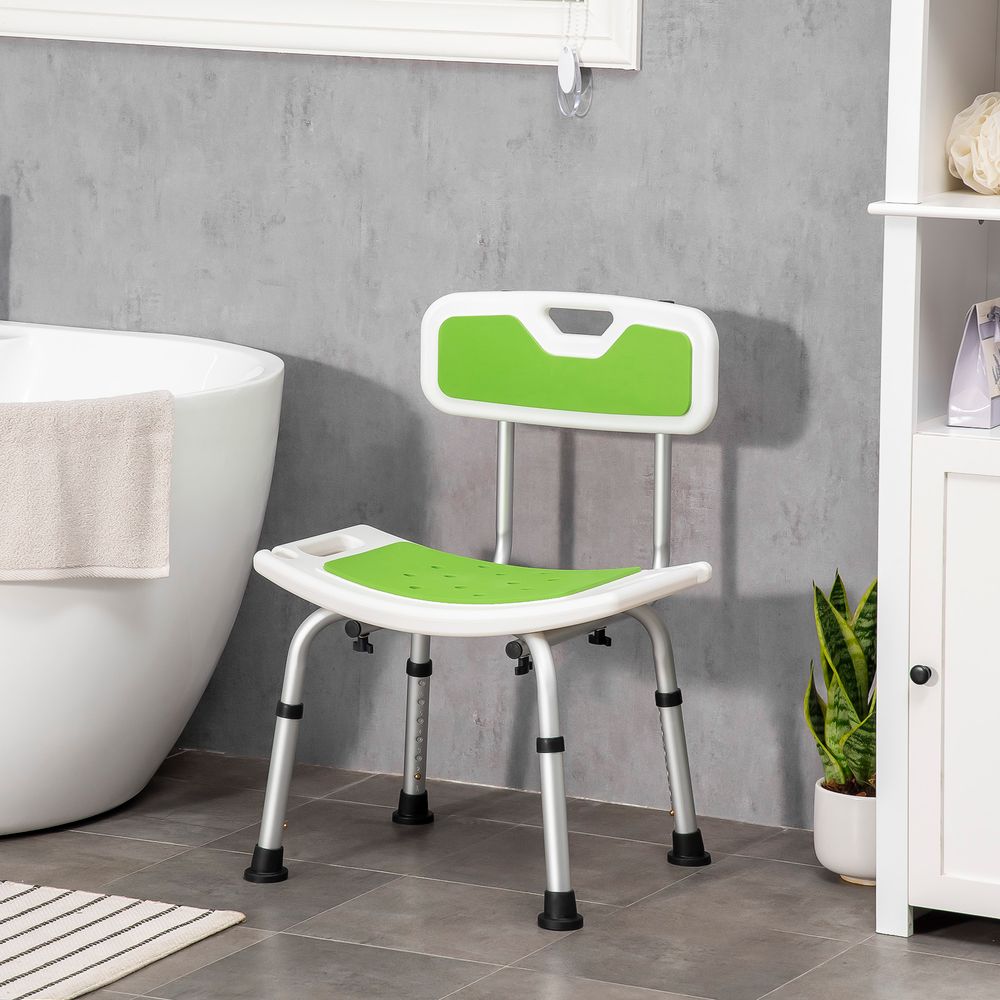 Shower Stool for the Elderly and Disabled, Adjustable Shower Stool HOMCOM