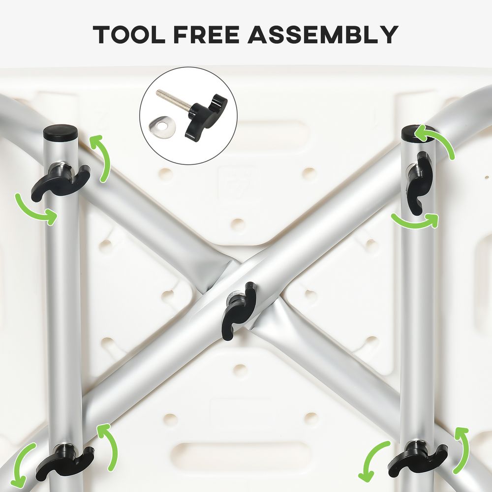 Shower Stool for the Elderly and Disabled, Adjustable Shower Stool HOMCOM