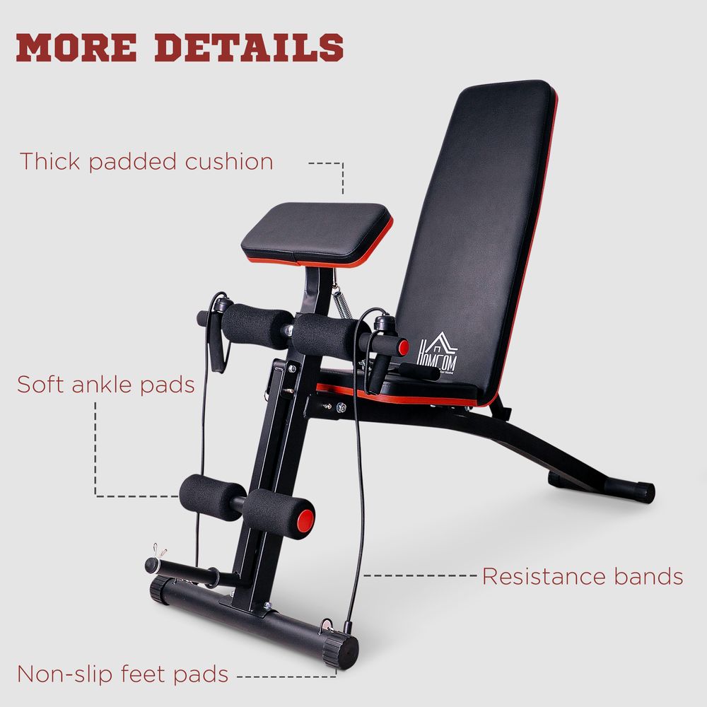 Foldable Weight Training Bench 7 Incline Adjustable Workout
