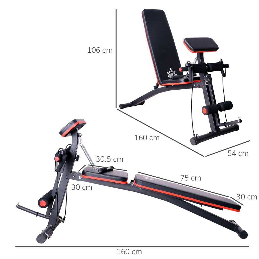 Foldable Weight Training Bench 7 Incline Adjustable Workout