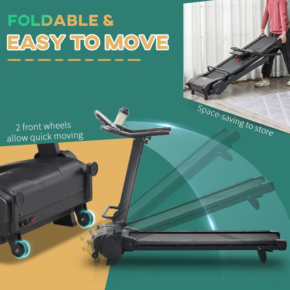 2.5HP Motorise Treadmill Machine MP3 & USB Player w/ 5 Preset Programs HOMCOM