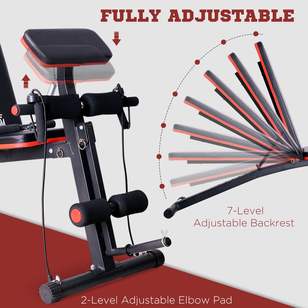Foldable Weight Training Bench 7 Incline Adjustable Workout