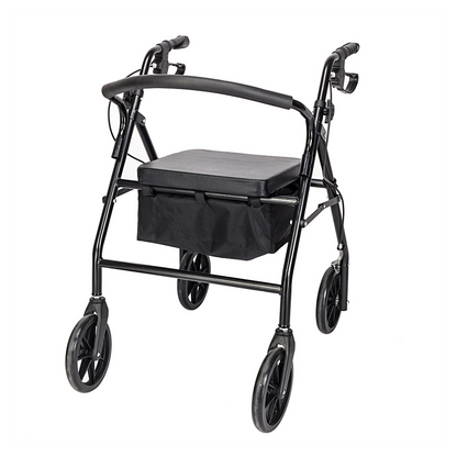 Steel Walker with Wheels Black