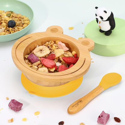 VINSANI FROG BAMBOO BOWL & SPOON SET