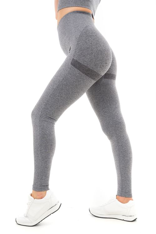 SOLID MARL WITH BUM LIFT LEGGINGS CHA L