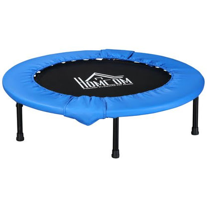 Foldable Mini Fitness Trampoline Exercise Rebounder Jumper, Blue HOMCOM