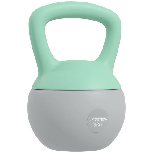 SPORTNOW 8KG Kettlebell with Soft Body and Non-Slip Handle, Grey and Green