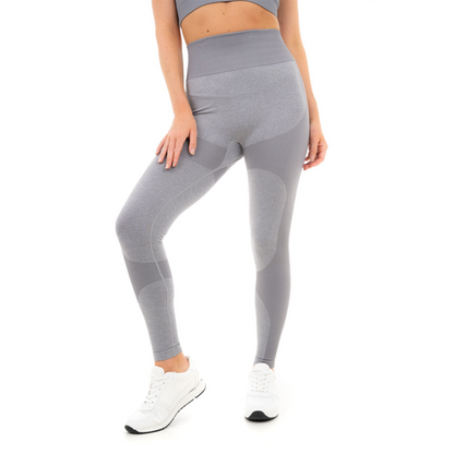 MARL WITH RIB SEAMLESS LEGGINGS XL GREY MARL