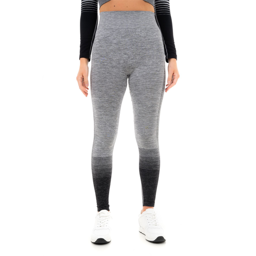 GRADIENT STRIPE SEAMLESS LEGGINGS GREY - L