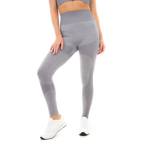 MARL WITH RIB SEAMLESS LEGGINGS XL GREY MARL