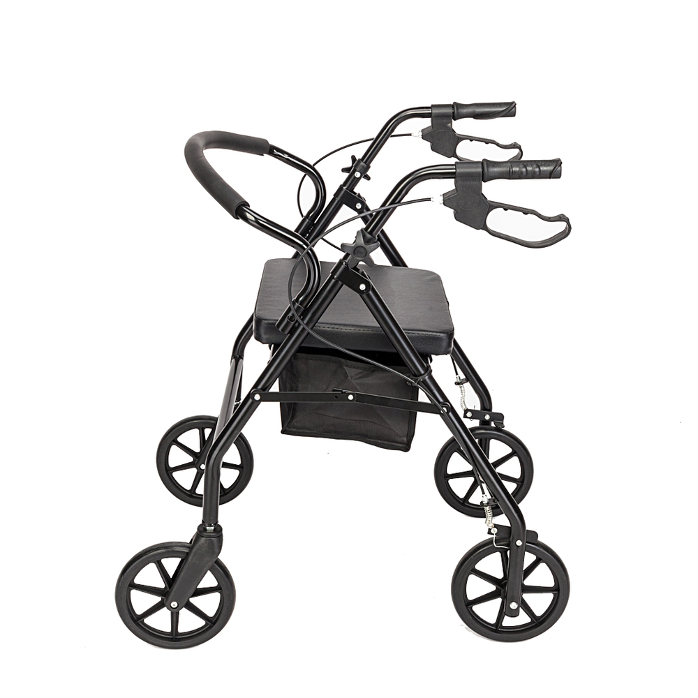 Steel Walker with Wheels Black