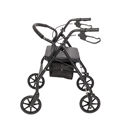 Steel Walker with Wheels Black