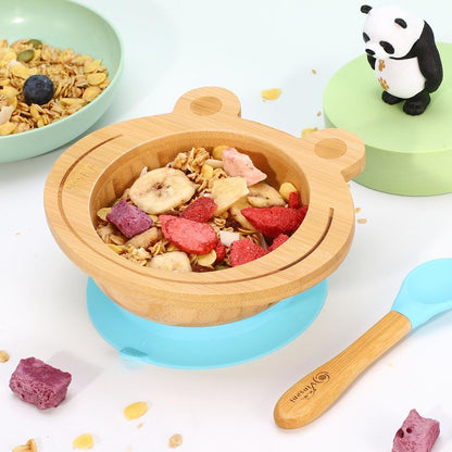 VINSANI FROG BAMBOO BOWL & SPOON SET