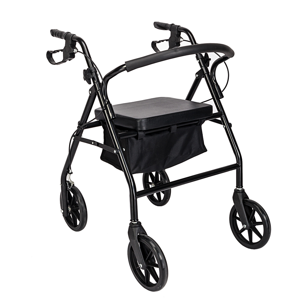 Steel Walker with Wheels Black