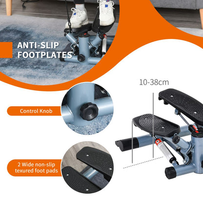 Mini Stepper Step Machine w/ Cushion Mat for Leg Arm Full Body Training HOMCOM