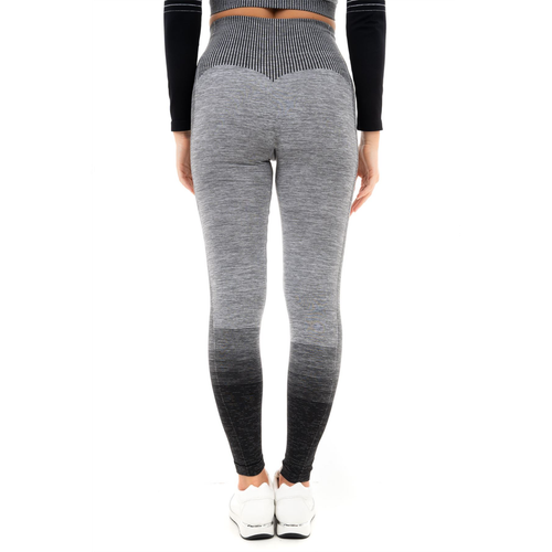 GRADIENT STRIPE SEAMLESS LEGGINGS GREY - L