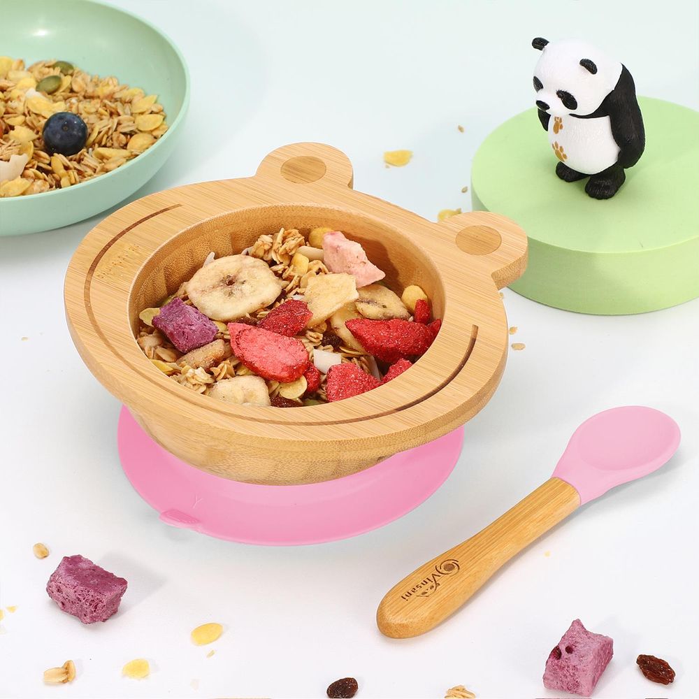 VINSANI FROG BAMBOO BOWL & SPOON SET