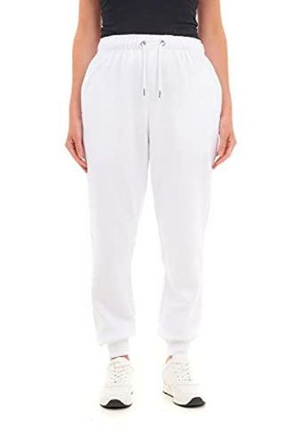 BASIC WOMENS CUFFED HEM JOGGER WHITE L