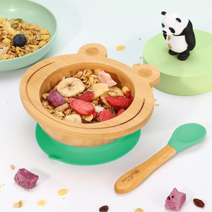 VINSANI FROG BAMBOO BOWL & SPOON SET