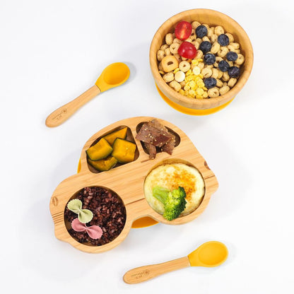 VINSANI BAMBOO CAR PLATE,BOWL & SPOON