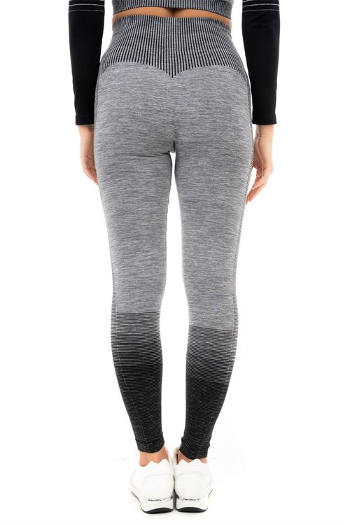 GRADIENT STRIPE SEAMLESS LEGGINGS GREY - S