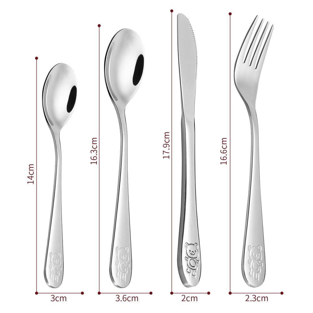 Vinsani 4pcs Jungle Kids Cutlery Set 0010002