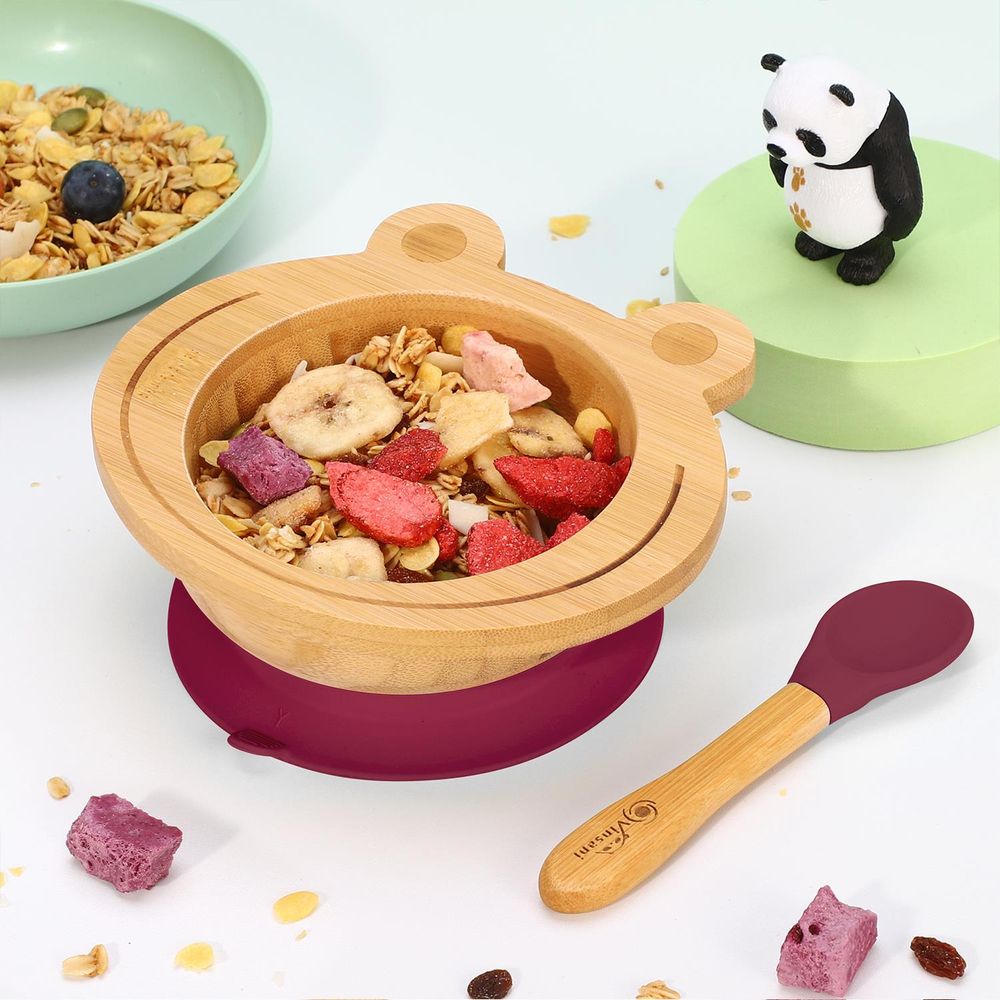 VINSANI FROG BAMBOO BOWL & SPOON SET